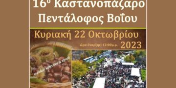 Έρχεται το 16ο Καστανοπάζαρο στον Πεντάλοφο του Δήμος Βοΐου