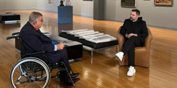 Ο Πρόδρομος Εμφιετζόγλου στον Νάσο Γουμενίδη στο Open