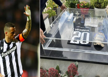 Σπουδαία κίνηση του αρχηγού του ΠΑΟΚ Αντρέ Βιεϊρίνια: Επισκέφθηκε το μνήμα οπαδού της ομάδας στην Κοζάνη και τίμησε τη μνήμη του χαρίζοντας τη φανέλα του