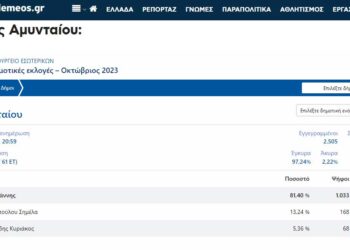 "Σαρώνει" στον Δήμο Αμυνταίου ο Ιωάννης Λιάσσης