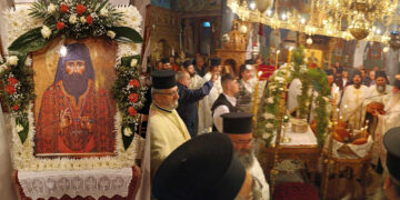 Μέγας Πανηγυρικός Πολυιερατικός Εσπερινός για την εορτή του Αγίου Γεωργίου του Καρσλίδη στην Τ.Κ. Πελαργού Αμυνταίου (ρεπορτάζ της Κούλας Πουλασιχίδου)