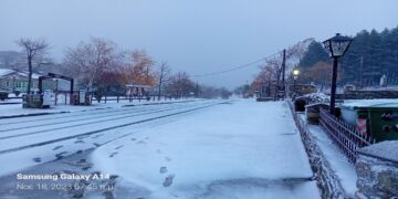 Νυμφαίο: “Έφτασαν” τα πρώτα χιόνια (φώτο)