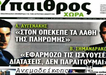 Σημανδράκος εναντίον Αυγενάκη! Ποιος θα κερδίσει την κόντρα αυτή; – Από τον ΑΝΕΜΟΔΕΙΚΤΗ (4/11)