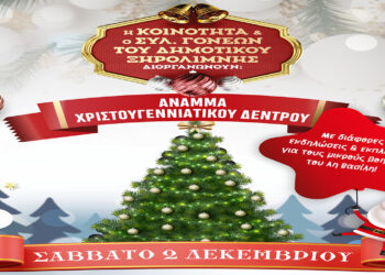 Άναμμα Χριστουγεννιάτικου Δέντρου στην Ξηρολίμνη Κοζάνης