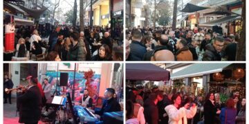 Δεν έπεφτε καρφίτσα στους πεζόδρομους της Πτολεμαΐδας την παραμονή των Χριστουγέννων- Διασκέδαση με Χάλκινα και Ποντιακά ( ρεπορτάζ της Κούλας Πουλασιχίδου )