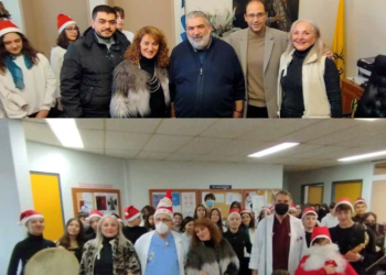 Τα «έψαλλαν» στον Δήμαρχο καθώς και στην Παιδιατρική του Μποδοσάκειου μαθητές και μαθήτριες του Μουσικού Σχολείου Πτολεμαΐδας