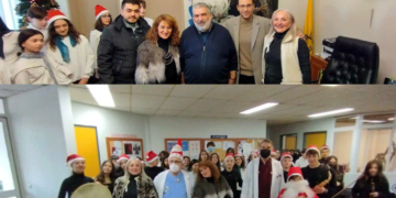 Τα «έψαλλαν» στον Δήμαρχο καθώς και στην Παιδιατρική του Μποδοσάκειου μαθητές και μαθήτριες του Μουσικού Σχολείου Πτολεμαΐδας