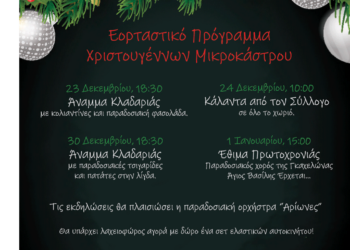 Εορταστικό πρόγραμμα Χριστουγέννων Μικροκάστρου