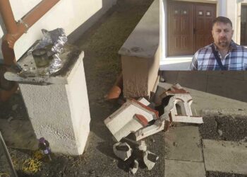 Η έντονη αψιμαχία 2 νεαρών είχε σαν αποτέλεσμα να καταστραφεί το εκκλησάκι μπροστά απο τον Ποντιακό Σύλλογο (φώτο-βίντεο)