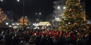 Με το τμήμα ρυθμικής γυμναστικής της Ευξείνου Λέσχης συνεχίστηκαν οι Χριστουγεννιάτικες εκδηλώσεις του Δήμου Φλώρινας