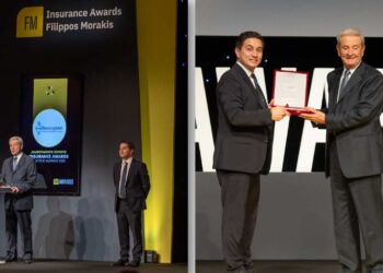 Τιμητική βράβευση του Μελά Γιαννιώτη ιδρυτή του Ασφαλιστικού Ομίλου ΙΝΤΕΡΣΑΛΟΝΙΚΑ στα Insurance Awards Φίλιππος Μωράκης
