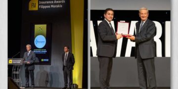 Τιμητική βράβευση του Μελά Γιαννιώτη ιδρυτή του Ασφαλιστικού Ομίλου ΙΝΤΕΡΣΑΛΟΝΙΚΑ στα Insurance Awards Φίλιππος Μωράκης