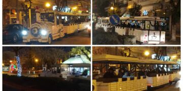 Ξεκίνησε τα δρομολόγιά του το χριστουγεννιάτικο τρενάκι στην Πτολεμαΐδα (βίντεο)