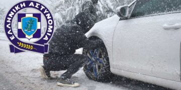 Ανανεωμένη ενημέρωση για τη χιονόπτωση: Που χρειάζονται αντιολισθητικές αλυσίδες – Δείτε τη νέα ανακοίνωση από την Αστυνομία