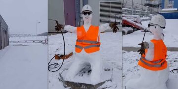 "ΔΕΗτζής χιονάνθρωπος" έκανε την εμφάνιση του στην ΑΗΣ "Πτολεμαΐδα 5"