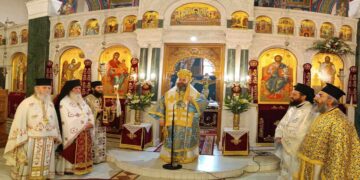 Προεξάρχοντος του Σεβασμιωτάτου Μητροπολίτου μας κ.κ. Ειρηναίου , τελέστηκε η Θεία Λειτουργία στο εορτάζοντα Ιερό Ναό Αγίου Ιωάννου Πτολεμαΐδας! (ρεπορτάζ της Κούλας Πουλασιχίδου)