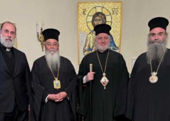 Ο Μητροπολίτης Κοζάνης Παύλος και ο Επίσκοπος Αμφιπόλεως στον Αρχιεπίσκοπο Αμερικής Ελπιδοφόρο