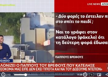 Πτολεμαΐδα: Ο παππούς του βρέφους 15 μηνών που κατέληξε μιλάει στο MEGA – “Γιατί δεν κράτησαν το μωρό μέσα;” (video)