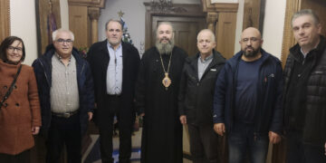 Τον Μητροπολίτη Φλωρίνης κ.κ. Ειρηναίο επισκέφθηκαν ο Πρόεδρος και μέλη του Επιμελητηρίου Φλώρινας