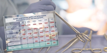 Απογευματινά χειρουργεία: Από 55 έως 1000 ευρώ μικτά οι αμοιβές των γιατρών
