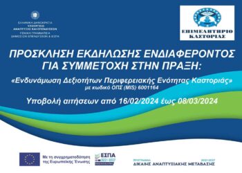 Εξ αποστάσεως κατάρτιση με αναγνωρισμένη πιστοποίηση και επίδομα ύψους €3.000 προσφέρει το Επιμελητήριο Καστοριάς