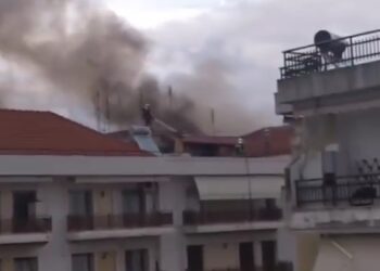 Νέα VIDEO από τη μεγάλη φωτιά σε σοφίτα διαμερίσματος στην Πτολεμαΐδα