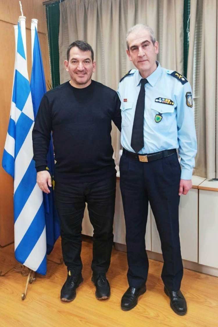 Ο χρυσός ολυμπιονίκης, κ. Πύρρος Δήμας επισκέφτηκε τον Γεν. Περ. Αστυνομικό Διευθυντή Δ. Μακεδονίας, κ. Σπανούδη Κωνσταντίνο