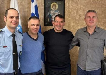 Ο χρυσός ολυμπιονίκης, κ. Πύρρος Δήμας επισκέφτηκε τον Γεν. Περ. Αστυνομικό Διευθυντή Δ. Μακεδονίας, κ. Σπανούδη Κωνσταντίνο