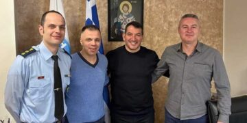 Ο χρυσός ολυμπιονίκης, κ. Πύρρος Δήμας επισκέφτηκε τον Γεν. Περ. Αστυνομικό Διευθυντή Δ. Μακεδονίας, κ. Σπανούδη Κωνσταντίνο