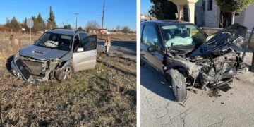 Νέο τροχαίο ατύχημα στην Πτολεμαΐδα στη γνωστή διασταύρωση Νοσοκομείο – LIDL (ΦΩΤΟ)