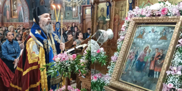 Χοροστατούντος του Σεβασμιωτάτου Μητροπολίτου Φλωρίνης κ.κ. Ειρηναίου τελέστηκαν οι Α΄ Χαιρετισμοί στον Ι.Ν. Αγίας Σκέπης Πτολεμαΐδας (ρεπορτάζ της Κούλας Πουλασιχίδου)