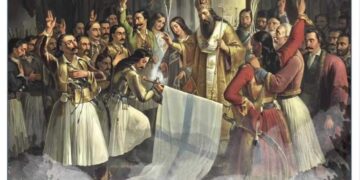 Εορτασμός 25ης Μαρτίου στον Αυγερινό Βοΐου