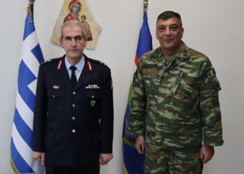 Εθιμοτυπική επίσκεψη πραγματοποίησε στο Διοικητή της 9ής Μηχανοποιημένης Ταξιαρχίας, ο Γενικός Περιφερειακός Αστυνομικός Διευθυντής Δυτικής Μακεδονίας