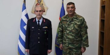 Εθιμοτυπική επίσκεψη πραγματοποίησε στο Διοικητή της 9ής Μηχανοποιημένης Ταξιαρχίας, ο Γενικός Περιφερειακός Αστυνομικός Διευθυντής Δυτικής Μακεδονίας