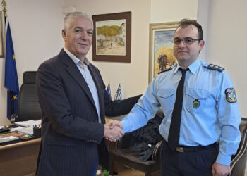 Εθιμοτυπική συνάντηση του Δημάρχου Αμυνταίου με τον Διοικητή του Αστυνομικού Τμήματος Αμυνταίου