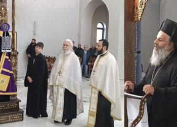 Αρχιερατικός ΣΤ’ Κατανυκτικός Εσπερινός στον Ι.Ν. Μεταμορφώσεως του Σωτήρος Πτολεμαΐδας (ρεπορτάζ της Κούλας Πουλασιχίδου)