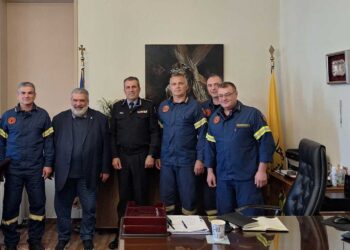 Επίσκεψη του Συντονιστή Πυροσβεστικών Επιχειρήσεων Ηπείρου- Δυτ. Μακεδονίας, Νήσων στο Δήμαρχο Εορδαίας