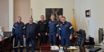 Επίσκεψη του Συντονιστή Πυροσβεστικών Επιχειρήσεων Ηπείρου- Δυτ. Μακεδονίας, Νήσων στο Δήμαρχο Εορδαίας
