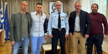 Εθιμοτυπική Επίσκεψη της Ένωσης Αστυνομικών Υπαλλήλων Κοζάνης στο Γενικό Περιφερειακό Αστυνομικό Διευθυντή Δ. Μ., Ταξίαρχο κ. ΣΠΑΝΟΥΔΗ Κωνσταντίνο