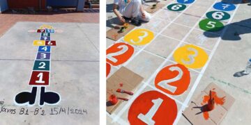 Το Καλλιτεχνικό Σχολείο Κοζάνης έκανε εικαστική δράση με παιχνίδια στην αυλή του 19ος Δημοτικού Σχολείου Κοζάνης