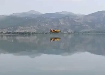 Πυρκαγιά ξέσπασε στον Γράμμο – Επιχειρούν και καναντέρ