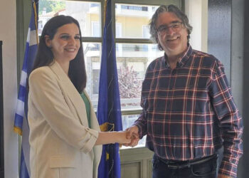 Συνάντηση του Δημάρχου Σερβίων Χρήστου Ελευθερίου με την υποψήφια Ευρωβουλευτή με το ΠΑ.ΣΟ.Κ. Κίνημα Αλλαγής Όλγα Μαρκογιαννάκη