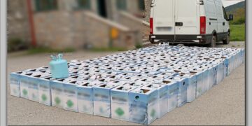 Συνελήφθη 33χρονος αλλοδαπός γιατι μετέφερε 200 φιάλες φρέον βάρους άνω των 2,5 τόνων