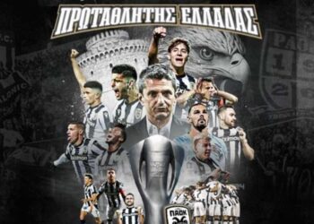 Εντυπωσιακά εναέρια πλάνα από το γήπεδο του ΠΑΟΚ και τον Λευκό Πύργο τη νύχτα που ο ΠΑΟΚ στέφθηκε πρωταθλητής Ελλάδος!