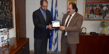Επίσκεψη του ΥΦΕΘΑ Γιάννη Κεφαλογιάννη στο Διοικητήριο της Π.Ε. Φλώρινας
