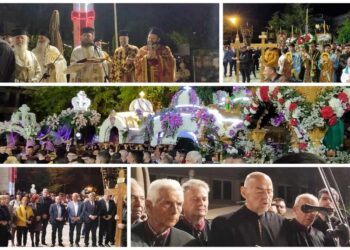 Παρουσία πλήθους κόσμου τελέστηκε η Ιερή Ακολουθία του ΕΠΙΤΑΦΙΟΥ ΘΡΗΝΟΥ, στους Ιερούς Ναούς της Πτολεμαΐδας και πραγματοποιήθηκε το ΑΝΤΑΜΩΜΑ των Επιταφίων ! (της Κούλας Πουλασιχίδου)