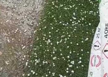 Μανιάκι Αμυνταίου: Χαλαζόπτωση έπληξε την περιοχή