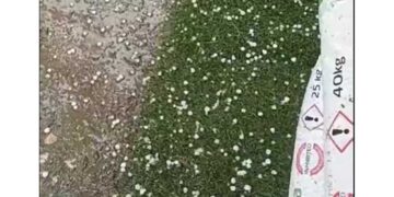 Μανιάκι Αμυνταίου: Χαλαζόπτωση έπληξε την περιοχή