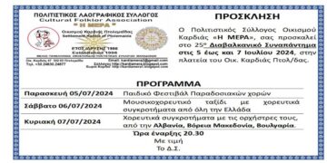 25ο Διαβαλκανικό Συναπάντημα στον οικισμό Καρδιάς Πτολεμαΐδας