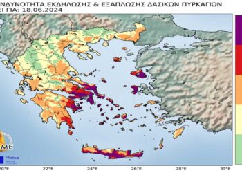 Καιρός τύπου Hot-Dry-Windy από Τρίτη εώς και την Παρασκευή 21 Ιουνίου